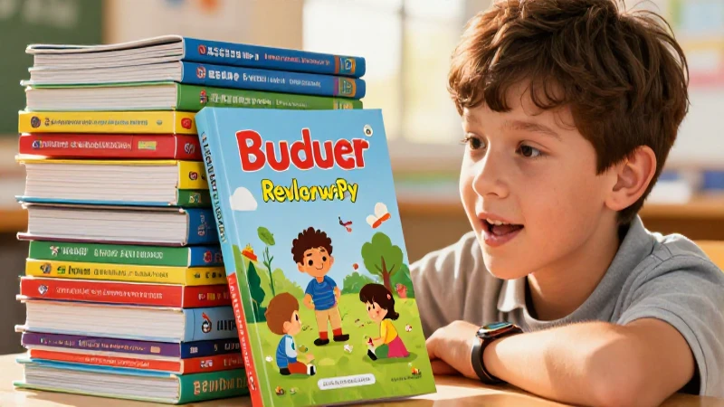 Estudiante feliz con libros educativos coloridos