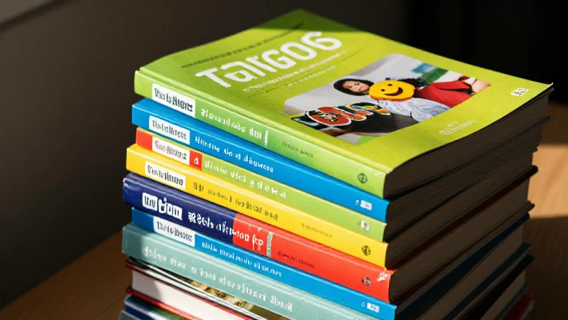 Libros escolares coloridos con estética moderna