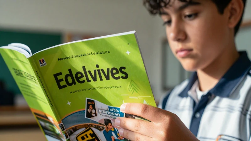Estudiante moderno con libro vibrante, profesional