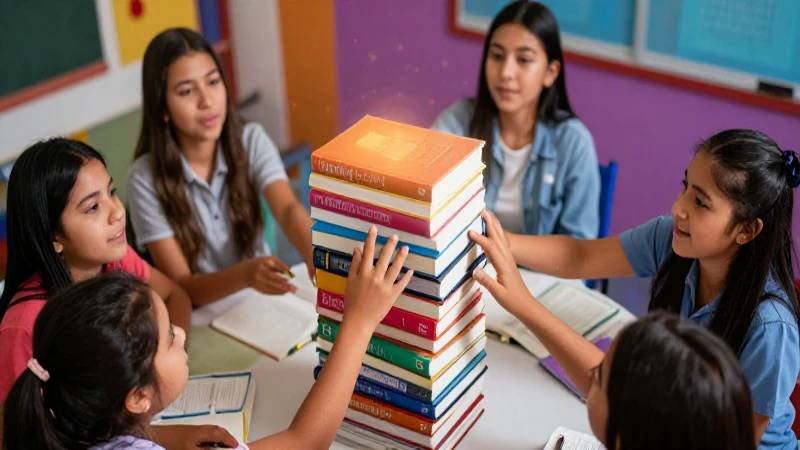 Estudiante mexicano toma libros modernos en ambiente vibrante