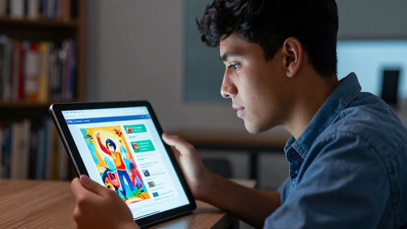 Libros de bachillerato Vicens Vives - El camino al éxito académico 4 Estudiante mexicano brillante aprende en tablet digital