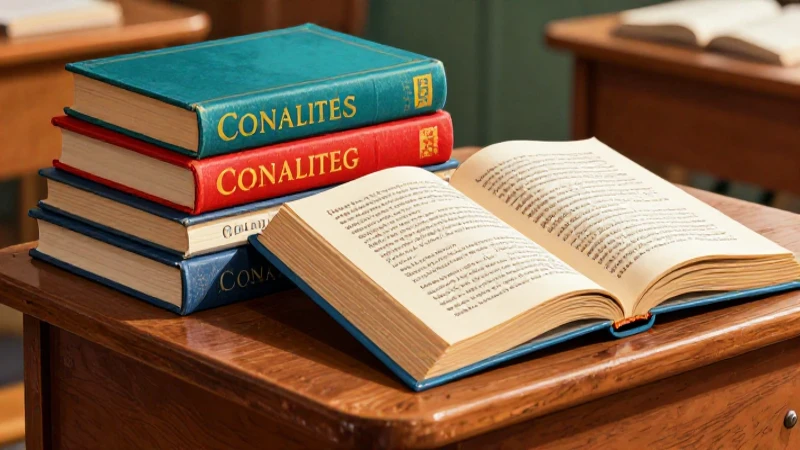 Aula vintage con libros educativos nostálgicos