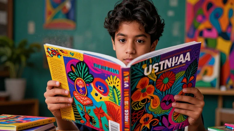Estudiante creativo descubre arte mexicano vibrante