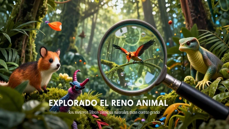 Ilustración educativa de animales en la selva