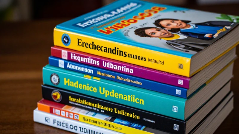 Libros educativos vibrantes de calidad profesional