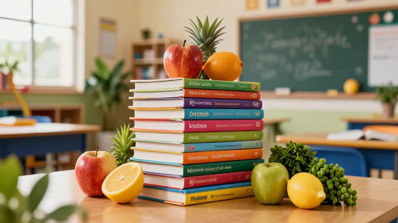 Libros coloridos para aprendizaje moderno y vibrante