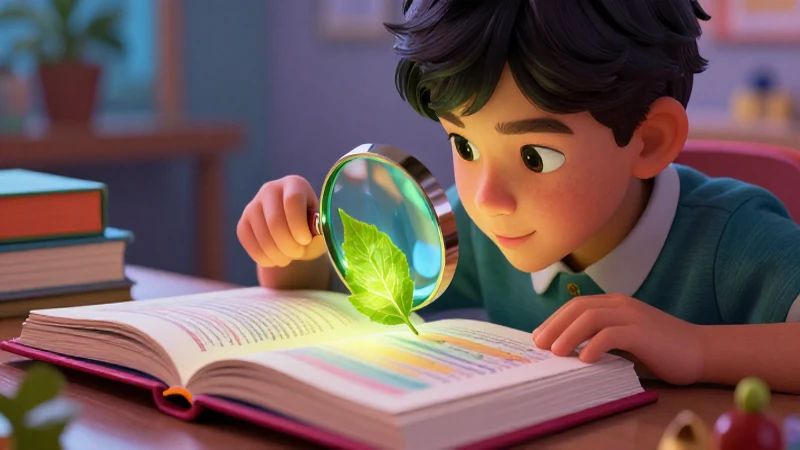 Ilustración de descubrimiento científico infantil