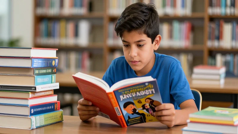 Estudiante mexicano lee libros académicos dinámicos