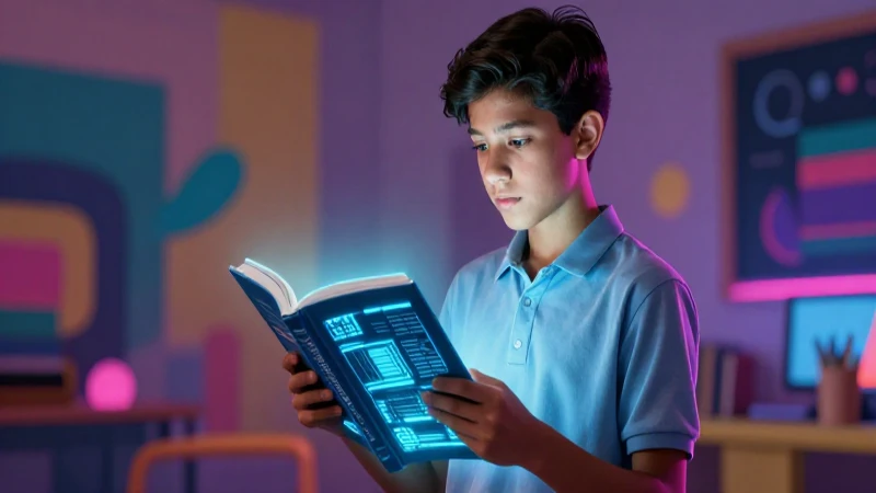 Estudiante mexicano digital con estética de revista