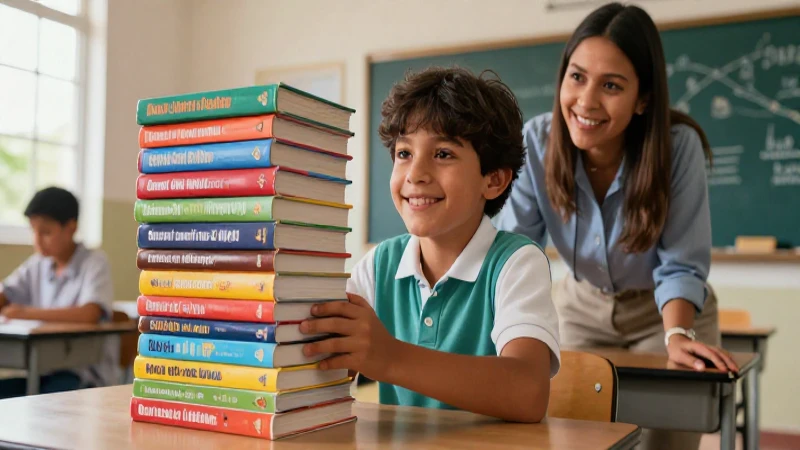 Libros vibrantes, estudiante y maestro en México
