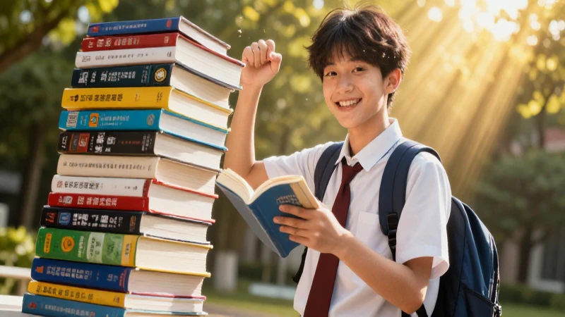 Éxito estudiantil, conocimiento vibrante y luz dorada