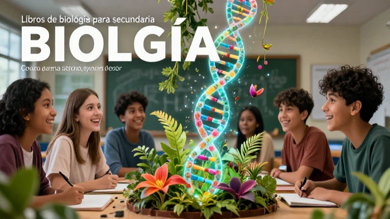 Libros de biología para secundaria con elementos holográficos