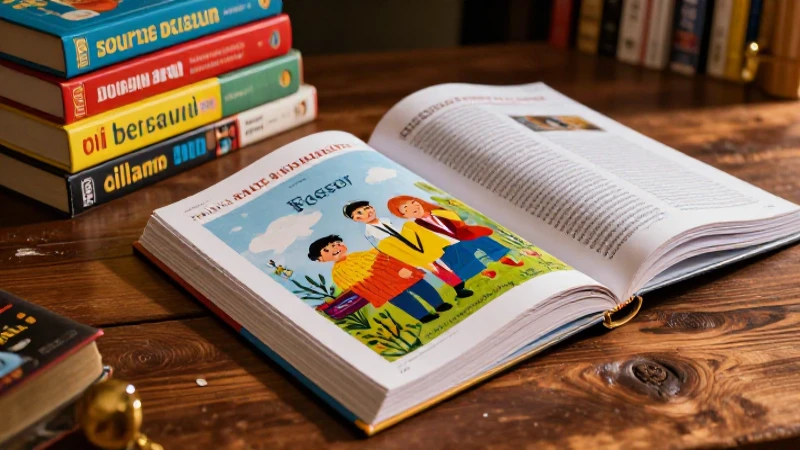 Libros en un escritorio, estilo revista educativa