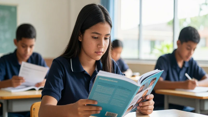 Estudiante mexicano lee en portada profesional