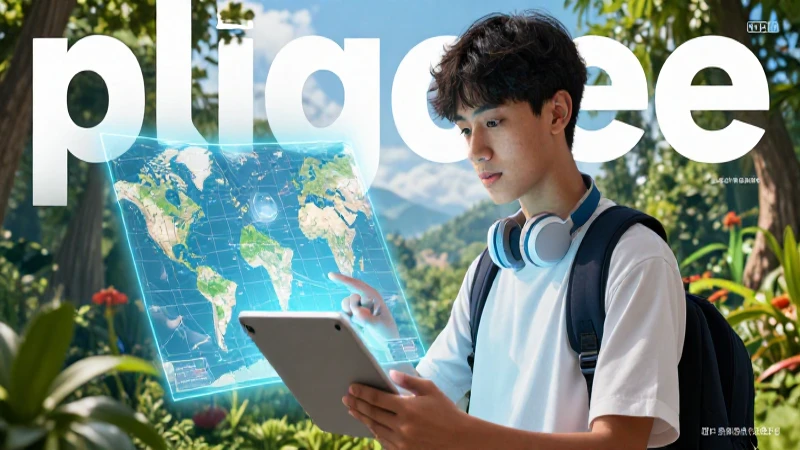 Libros de geografía en PDF gratis para estudiantes de secundaria 3 Estudiante usa mapa holográfico dinámico
