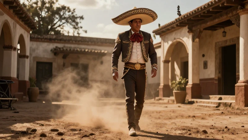 Sumérgete en el increíble pasado de México con los mejores libros de historia 4 Retrato realista en hacienda mexicana al atardecer