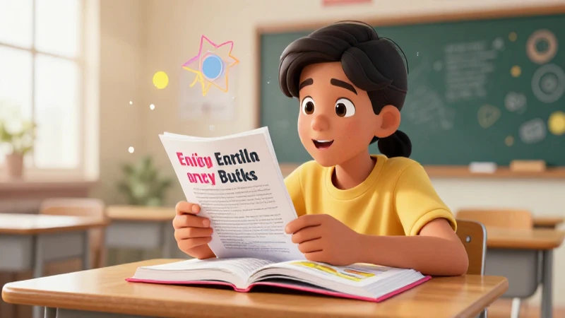 Estudiante mexicano lee un libro de inglés