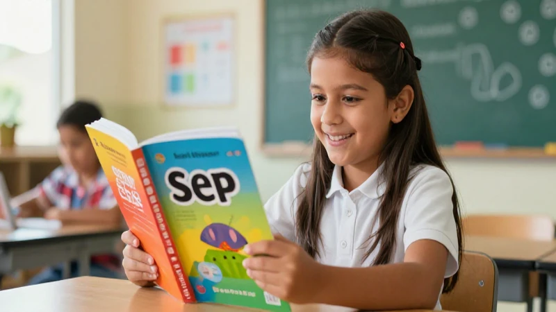 Libros de inglés SEP: potencia tu aprendizaje con los mejores 3 Estudiante mexicano interactúa con libro de inglés en aula moderna