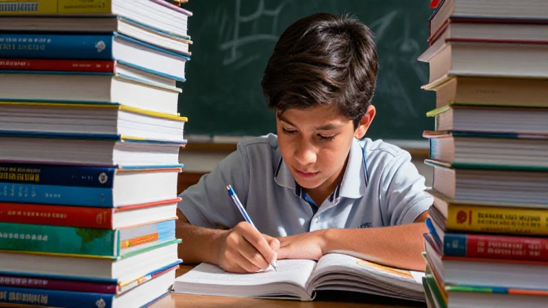 Estudiante mexicano enfocado listo para aprender
