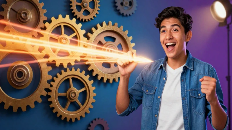 Estudiante mexicano entusiasta con diseño dinámico
