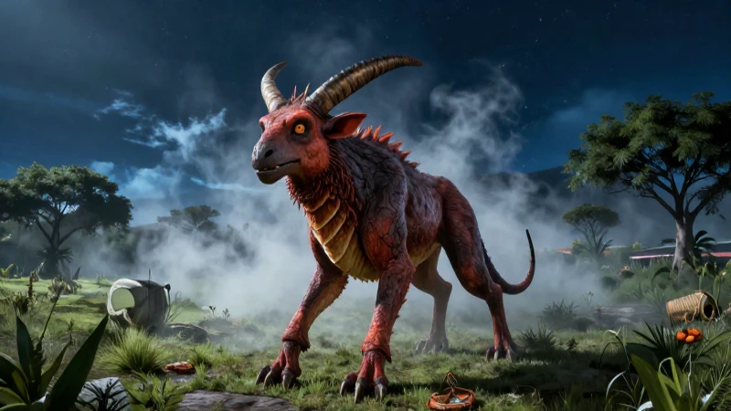 Chupacabras dinámico en noche mexicana