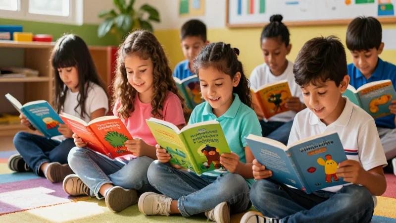 Conoce los mejores títulos de libros de preescolar disponibles 4 Niños mexicanos felices leen libros educativos coloridos