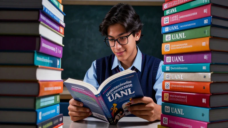 Libros de preparatoria UANL: aprovecha tus estudios al máximo 6 Estudiante motivado estudia libros UANL