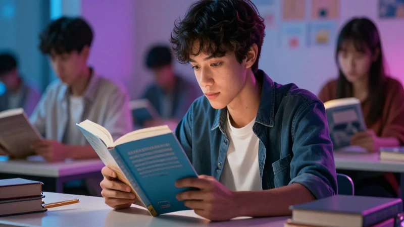 Estudiante motivado con estudio dinámico