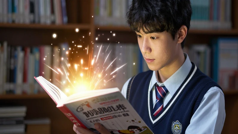 Estudiante brillante con luz académica y estilo cinematográfico