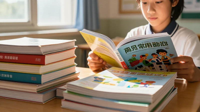 Libros y estudio bajo luz cálida