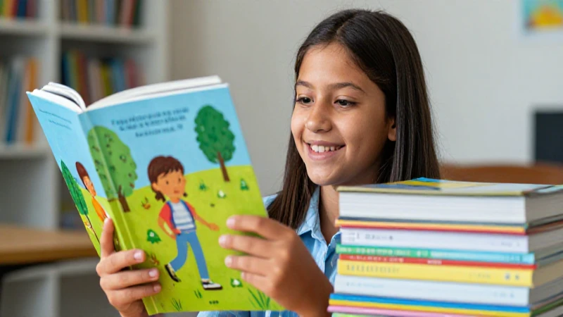 Libros de primero de primaria: aprende divirtiéndote 4 Niño mexicano sonríendo con libros vibrantes