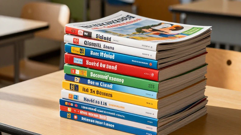 Libros coloridos de estudio con luz cálida