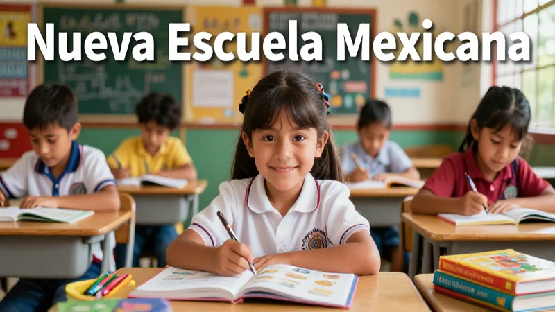 Ilustración educativa vibrante de México