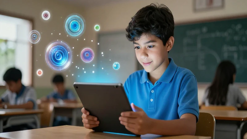 Conoce los mejores libros de SEP digitales para tu educación 6 Joven estudiante con tablet digital y elementos de conocimiento