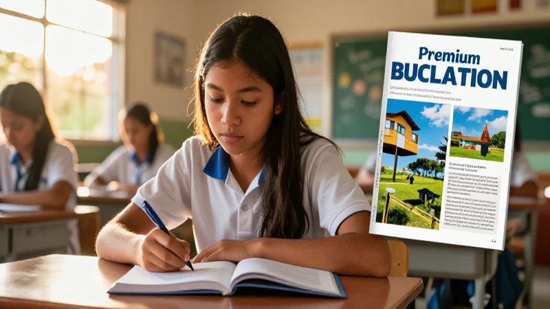 Estudiante de Guatemala en luz dorada