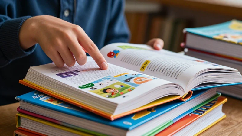 Libros vibrantes ilustran conceptos educativos dinámicos