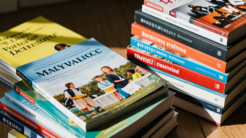 Estética premium de libros educativos vibrantes