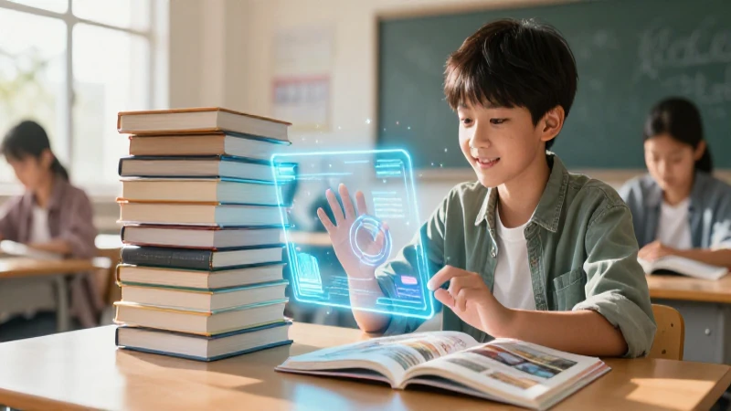 Aprendizaje digital en un aula moderna y tecnológica