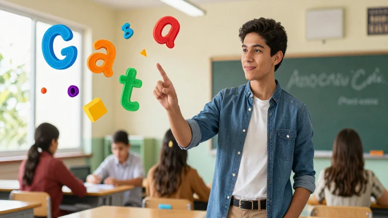 Joven maestro enseña ortografía en México