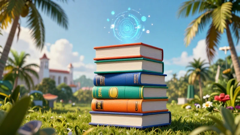 Descarga gratis libros de texto en formato PDF sobre Cuba 3 Ilustración vibrante de conocimiento académico digital