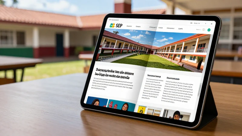 Aula moderna con libros SEP y recursos digitales