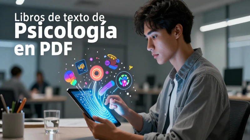 Joven estudioso aprende psicología con recursos digitales