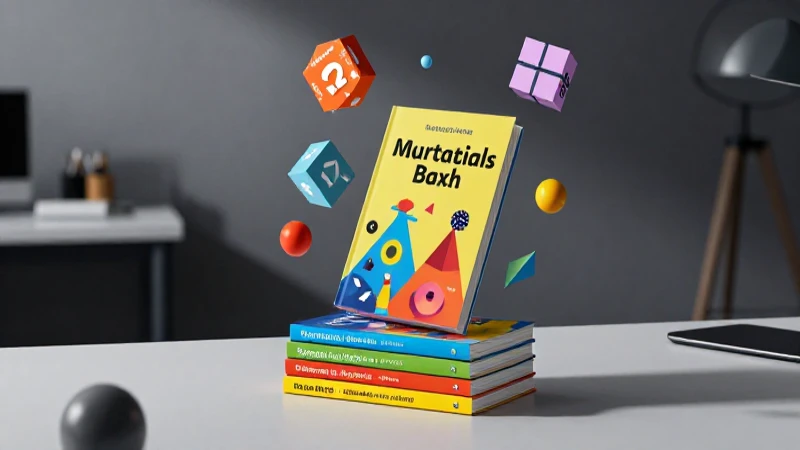 Textos matemáticos vibrantes con geometría minimalista