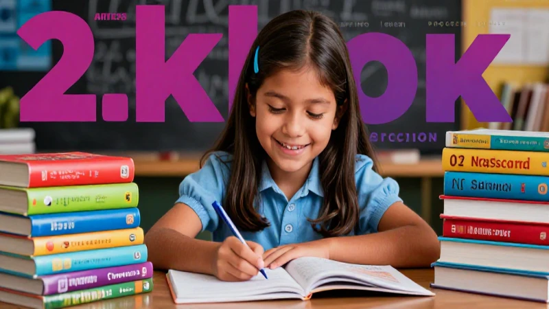 Estudiante mexicano feliz aprende con libros coloridos