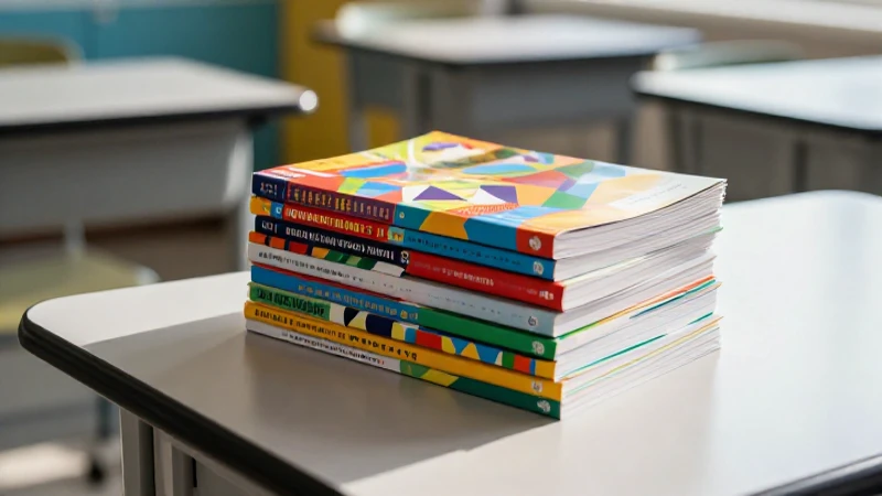 Textos escolares coloridos en un ambiente moderno
