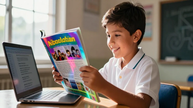 Niño mexicano estudia inglés con tecnología digital