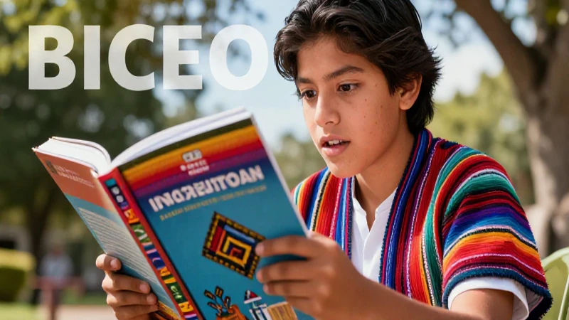 Joven mexicano estudiando, ilustración ultra detallada