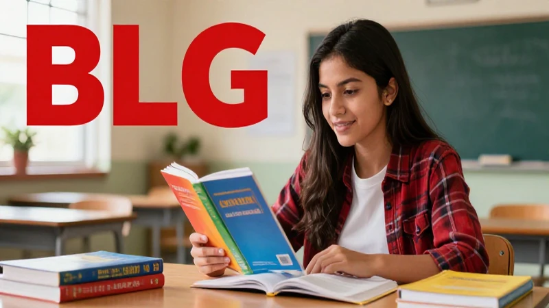 Estudiante mexicano entusiasta mira libros educativos