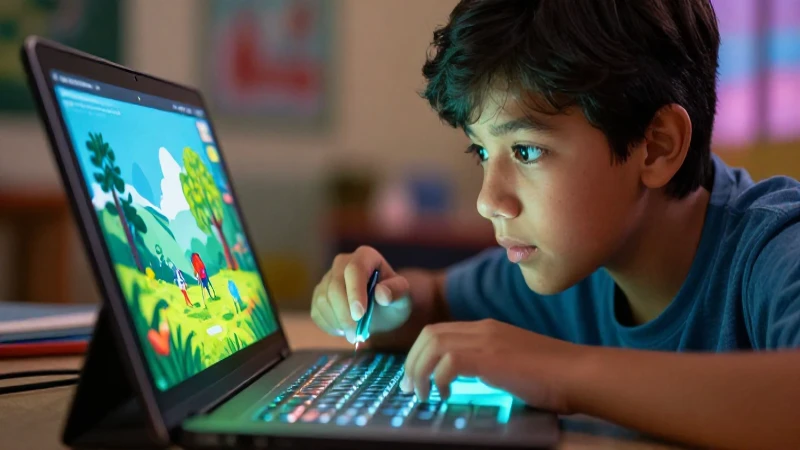 Estudiante curioso aprende con recursos digitales