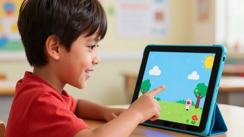 Descarga gratis los libros de texto primaria 1960 en PDF: Una valiosa herramienta educativa 5 Ilustración vibrante de niño mexicano con tablet